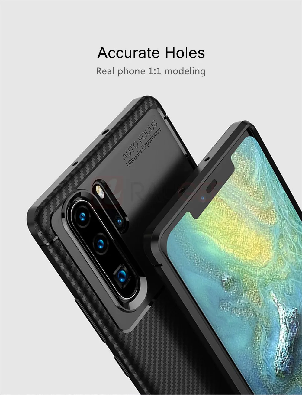 Тонкий чехол для huawei P30 Pro Чехол из углеродного волокна силиконовый бампер мягкий ТПУ защитный чехол для huawei P30 Lite чехол для телефона