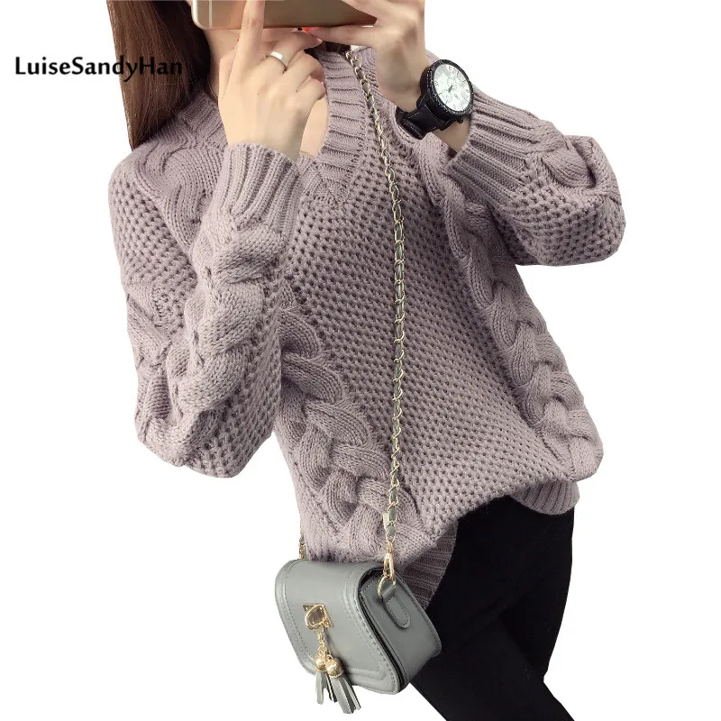 2021 Women Pullover Female Sweater Fashion Autumn Winter Warm Casual Loose Knitted Tops | Женская одежда