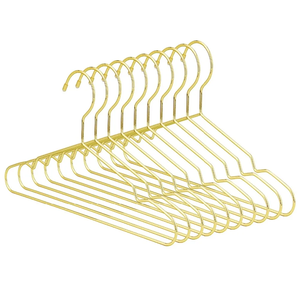 Hangerlink 32 см детская Милая золотая металлическая вешалка для одежды Рубашки С насечками, сверхпрочная маленькая вешалка для пальто для детей(30 шт./лот