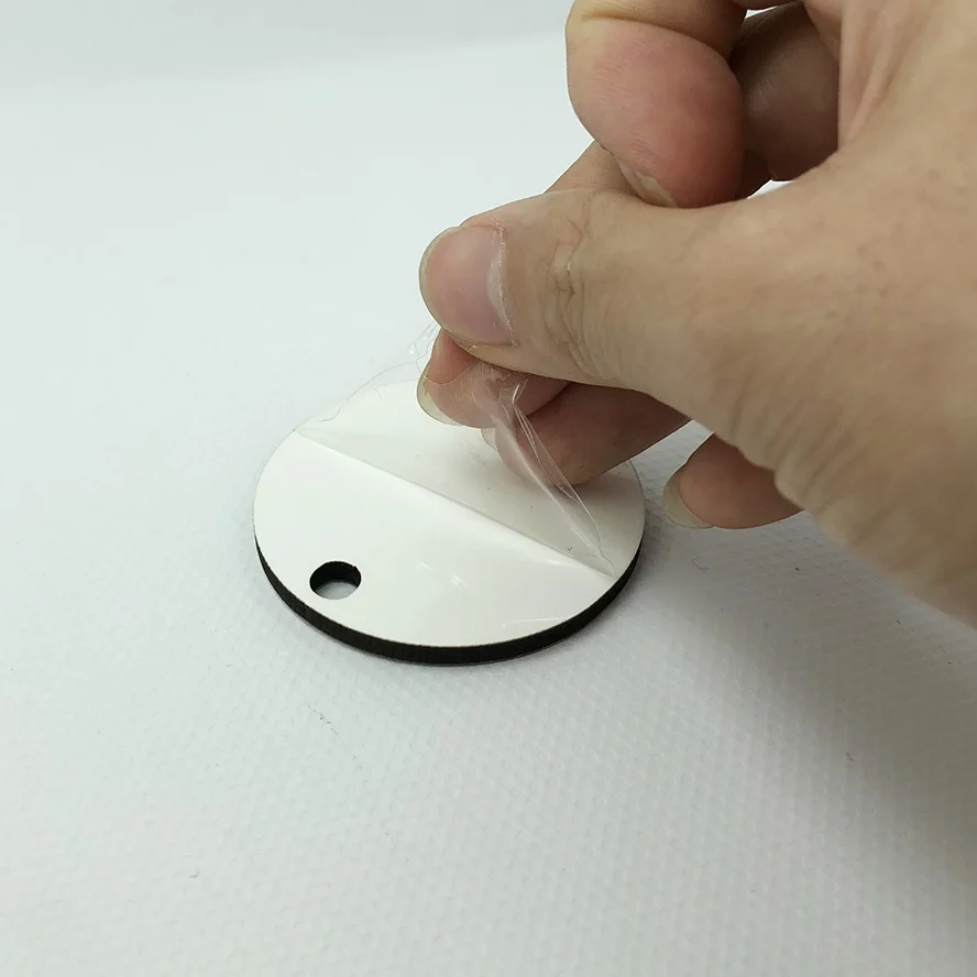 100 шт. DIY MDF двойной белый чистый брелок для ключей модный сублимационный