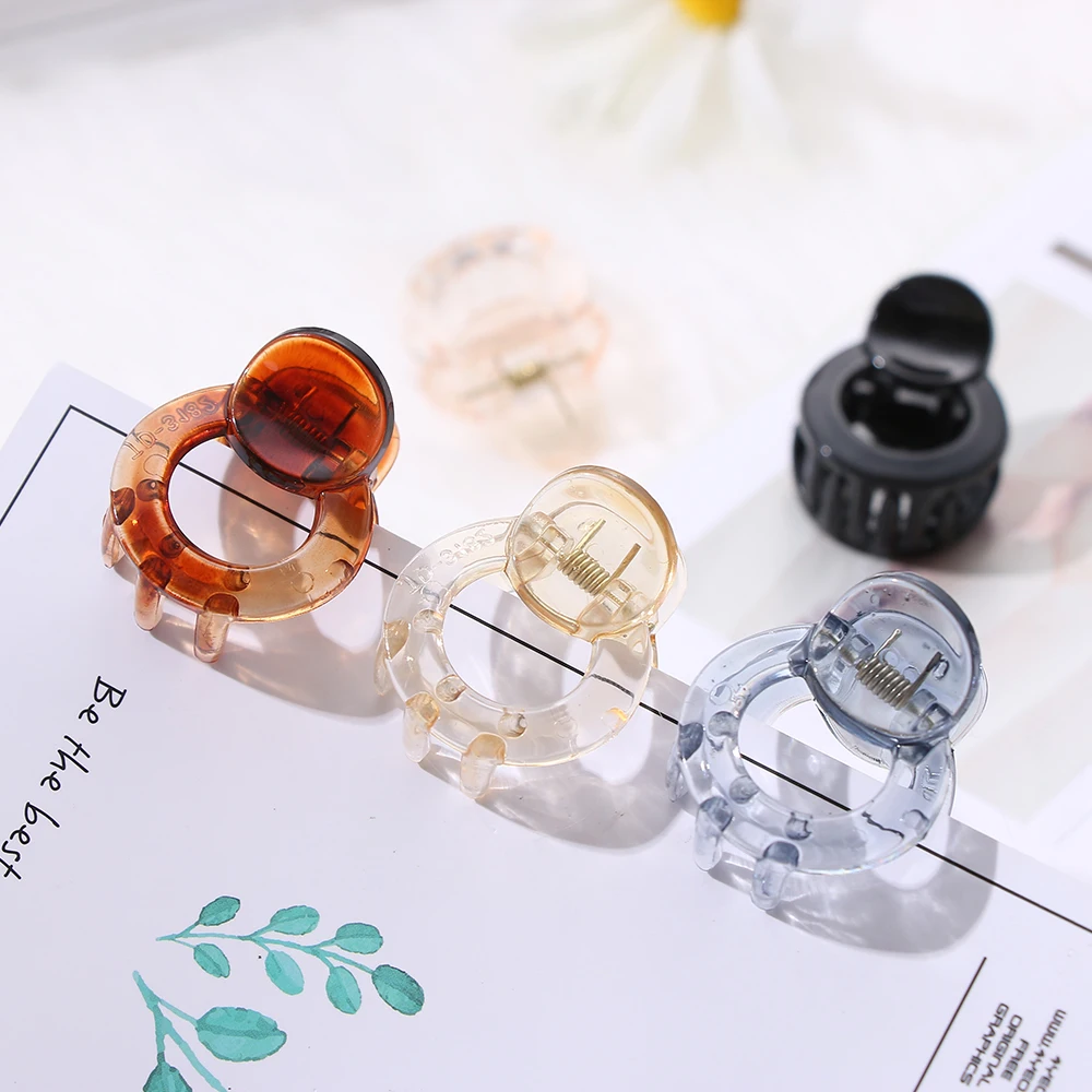 1 Pcs Mini Hair Clip Acetic Barrettes Acid Stone Hairpin Grain Marble Geometric Hair Claw Women Hair Accessories