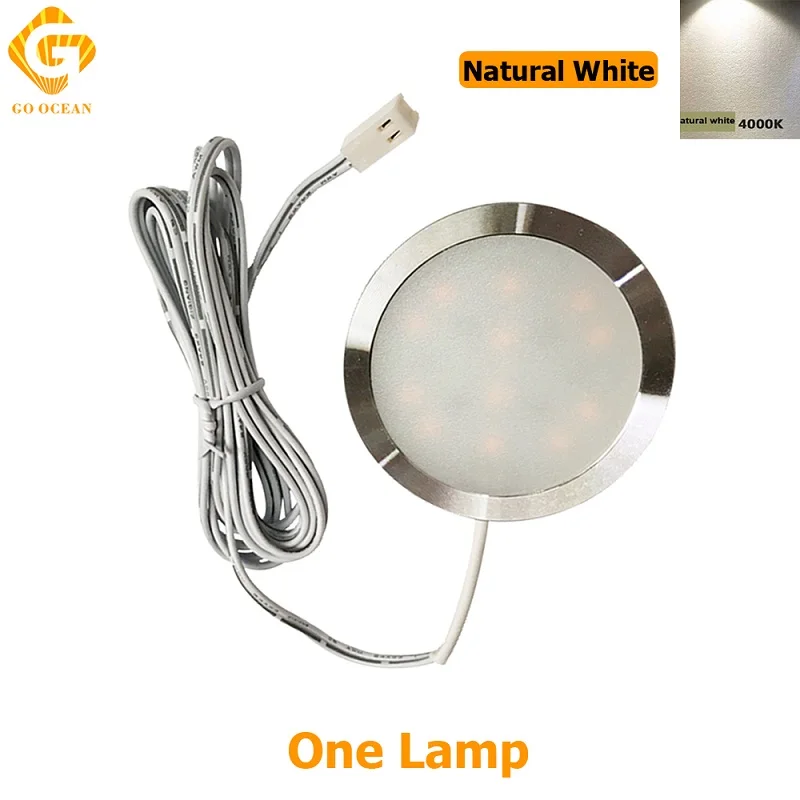 GO OCEAN LED Под шкафом Шкаф Light 2.5W 12V / DC Алюминиевый светодиодный экран Освещение для освещения светильников для кухонных счетчиков - Цвет: Natural White