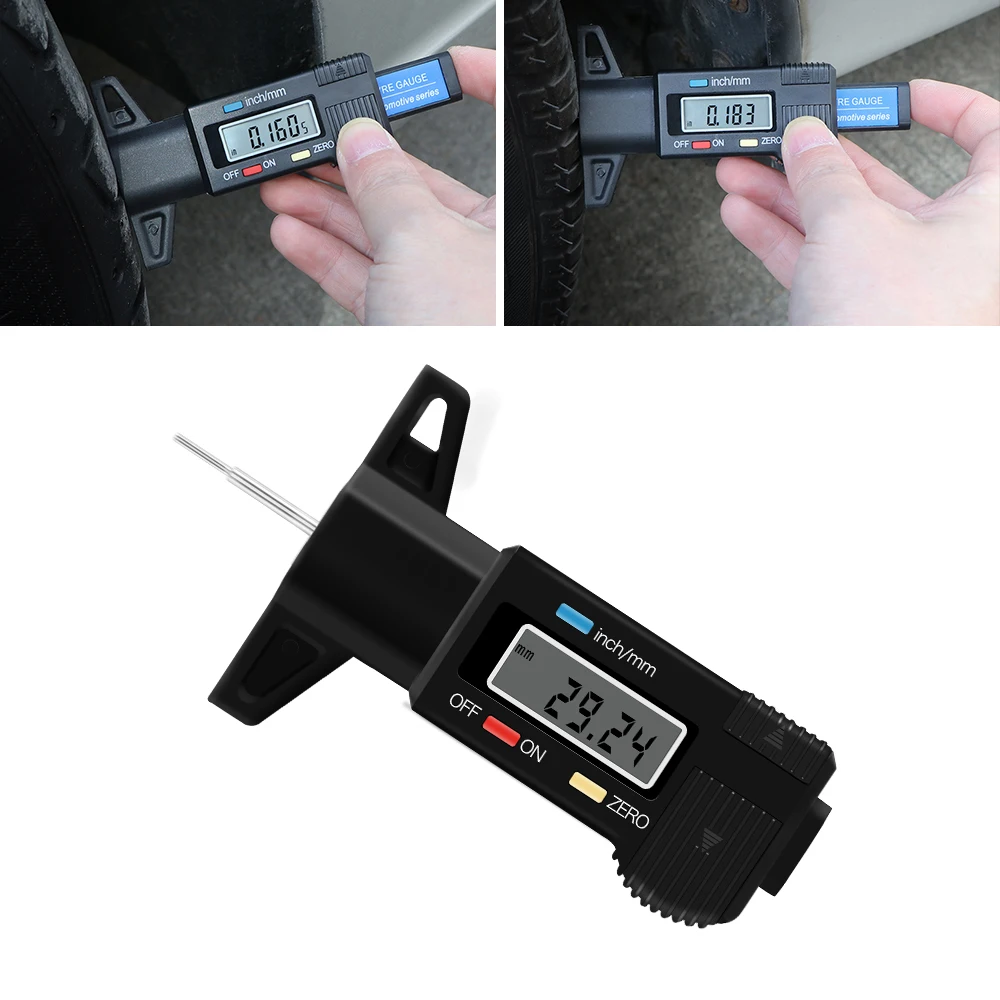 Цифровой датчик глубины электронный ЖК-дисплей шины колеса протектора глубина