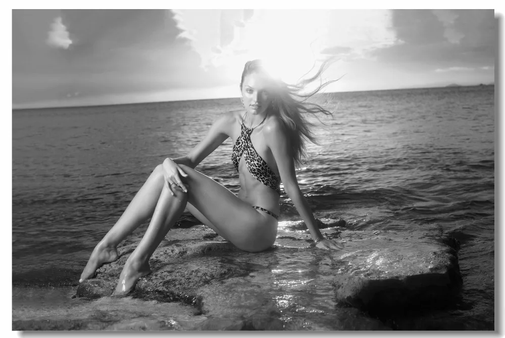Настенная роспись на холсте с принтом заказ ВИНТАЖНЫЙ ПЛАКАТ обои Candice Swanepoel
