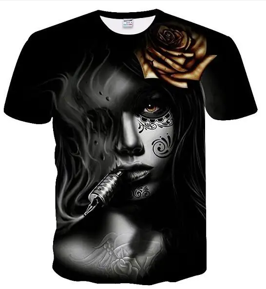 SMTB10016 Masked, новинка, 3D футболка для женщин и мужчин, футболка с принтом черепа, Пекинская опера, летние топы, повседневные футболки, короткий рукав, уличная одежда, Хэллоуин - Цвет: SMTB10016