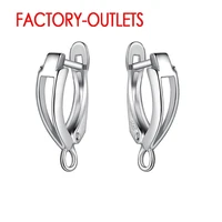 925 sterling silver earrings findings for home made diy jewelry parts price for single pair high quality silver simple design