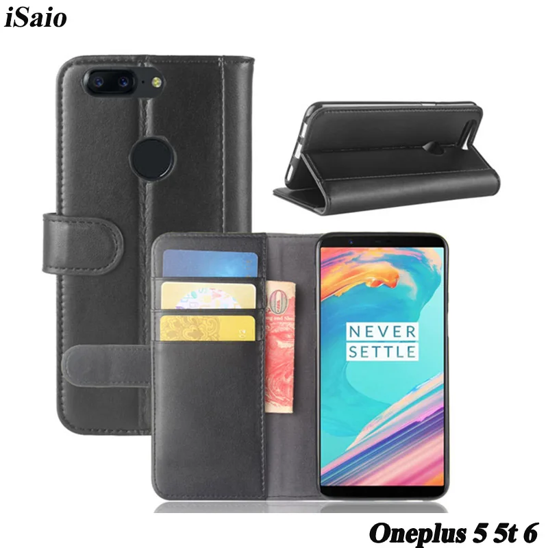 Роскошный чехол из натуральной кожи для OnePlus 5 T 6 бумажник One Plus книжка телефона