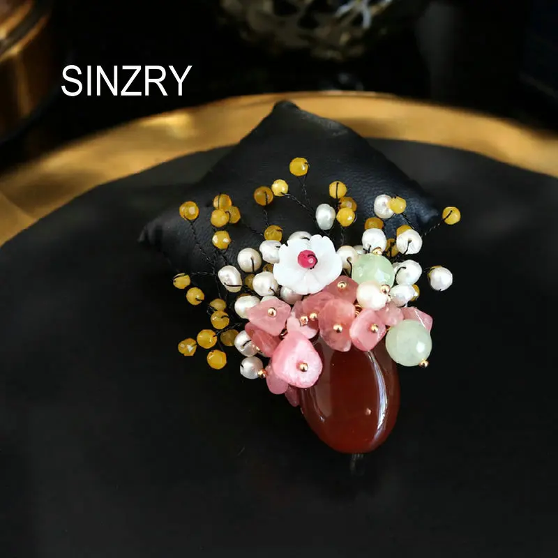 SINZRY новая ручная работа пресноводный жемчуг натуральный камень оригинальная