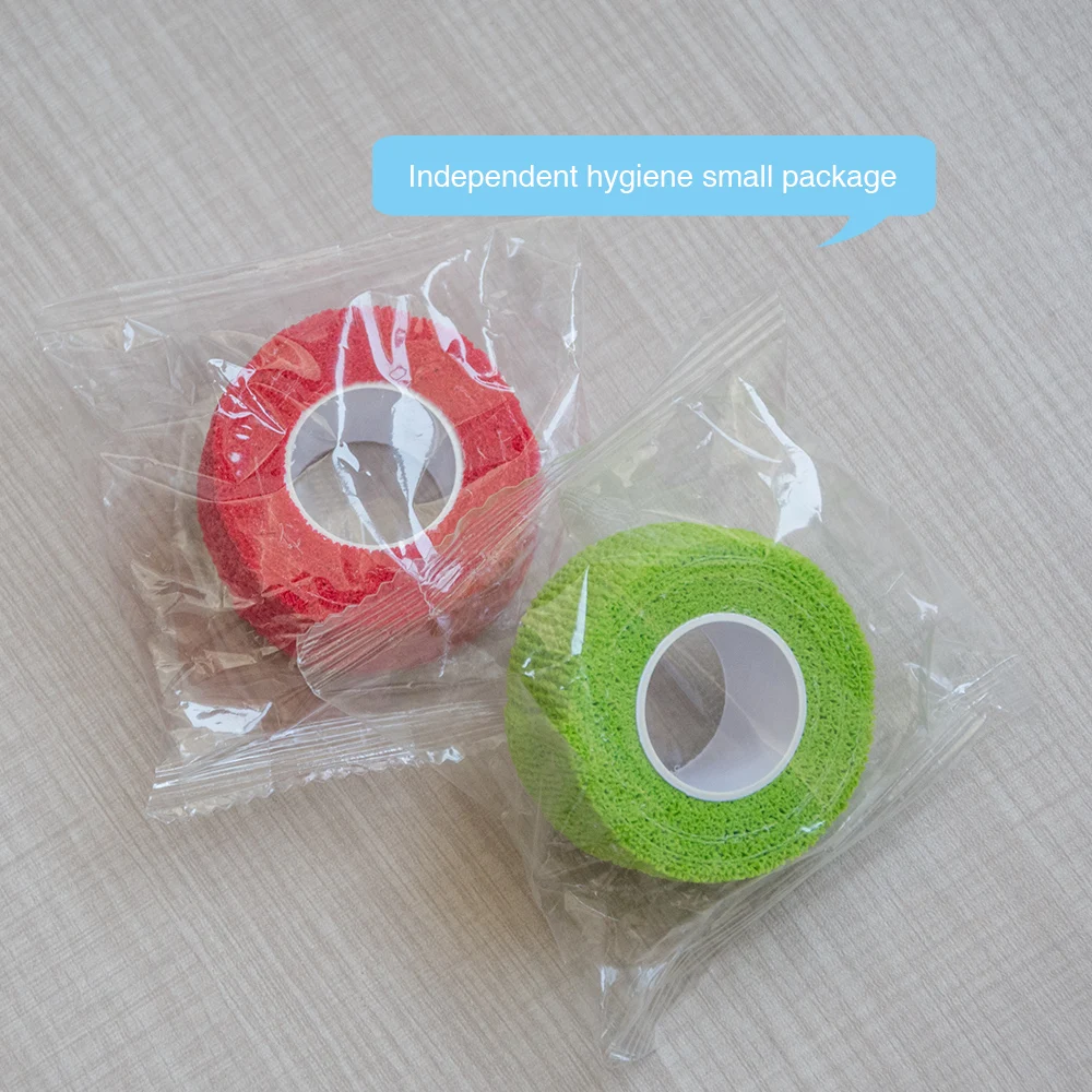 1/4 шт. эластичная самоклеящаяся бандажная медицинская лента красочная Нетканая