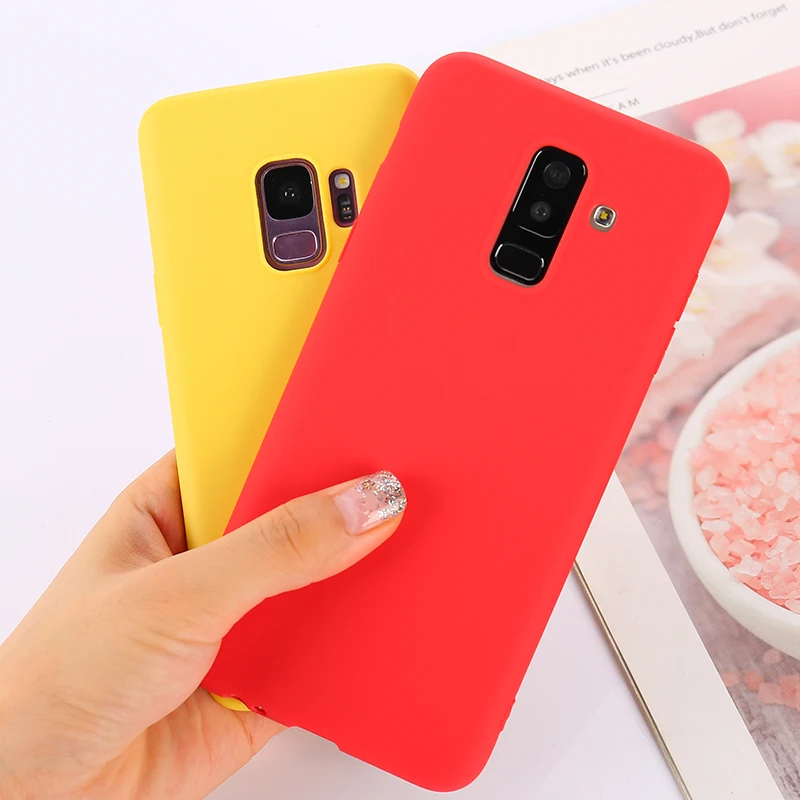 Матовый Мягкий силиконовый чехол из ТПУ для Samsung Galaxy S7 Edge S8 S9 S10 S10e Note 8 9 A8 J6 J4 Plus J8 2018
