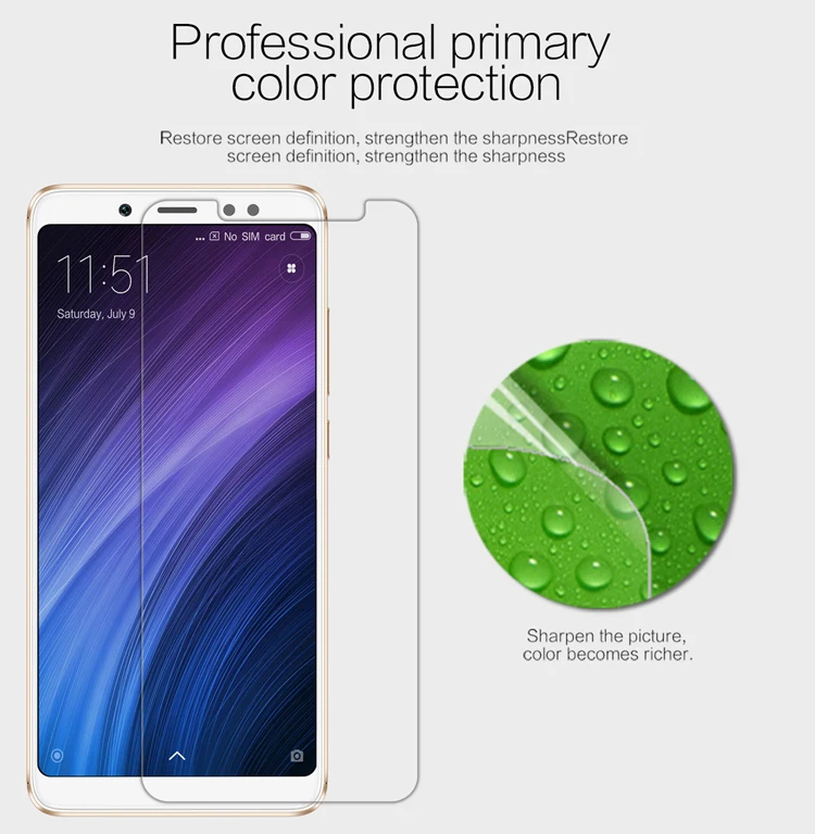 2 шт./лот xiaomi redmi note 5 pro prime защита экрана NILLKIN Супер прозрачная защитная пленка +