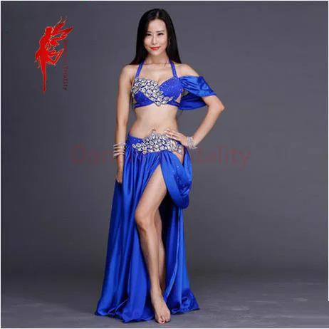 Женские костюмы для танца живота с камнями комплект выступлений топ