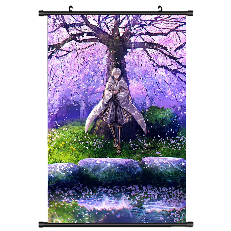 Японское аниме Touken Ranbu онлайн Mikazuki Munechika& kogitsunemaru домашний Декор настенный свиток плакат декоративная картина