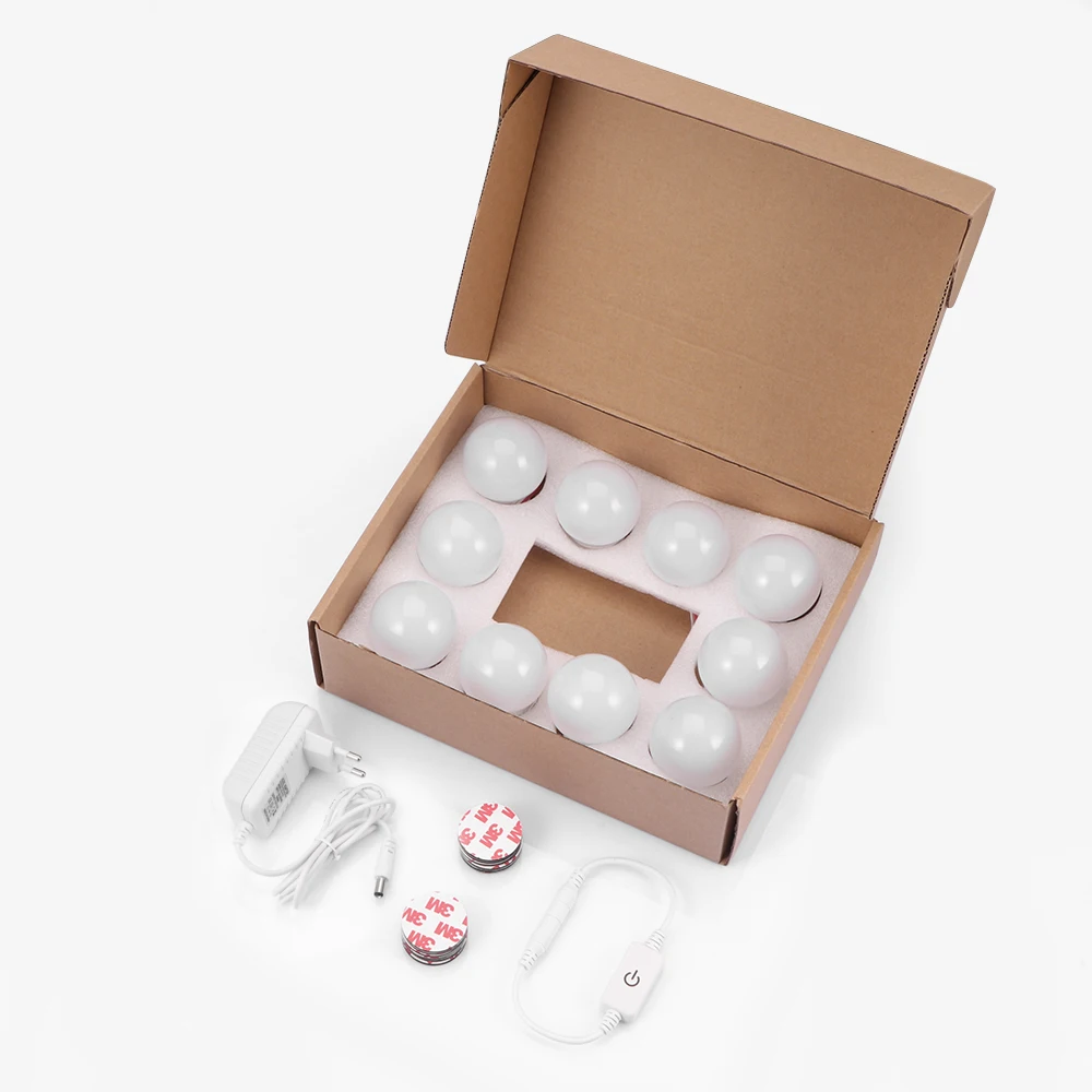 10 Вт косметическое зеркало набор светодиодных ламп для туалетного столика с