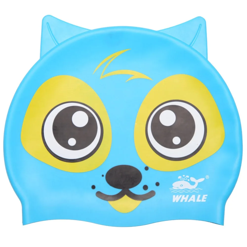 Sportswear Accessories Kids Silicone Cute Cartoon Shape Swim Cap Waterproof Soft Light lovely | Спорт и развлечения