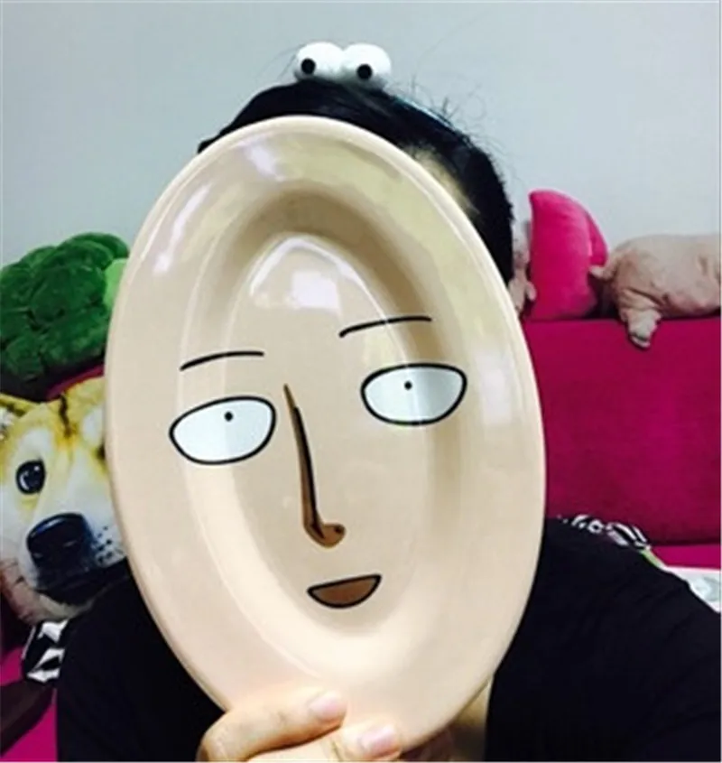 Аниме мультфильм One punch man Сайтама бритен приз Сайтама тарелка блюдо на Хэллоуин Косплей блюдо Рождественский подарок