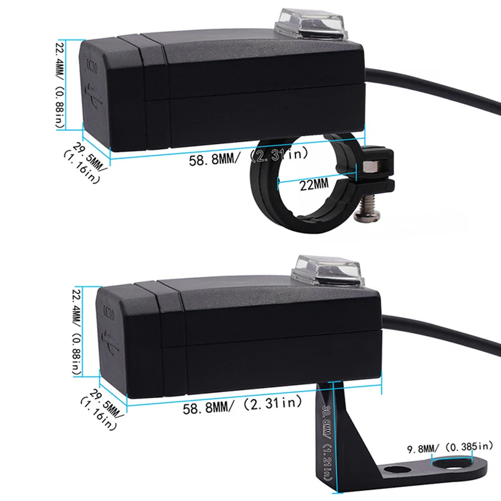 Двойное USB зарядное устройство для мотоцикла выход адаптера питания