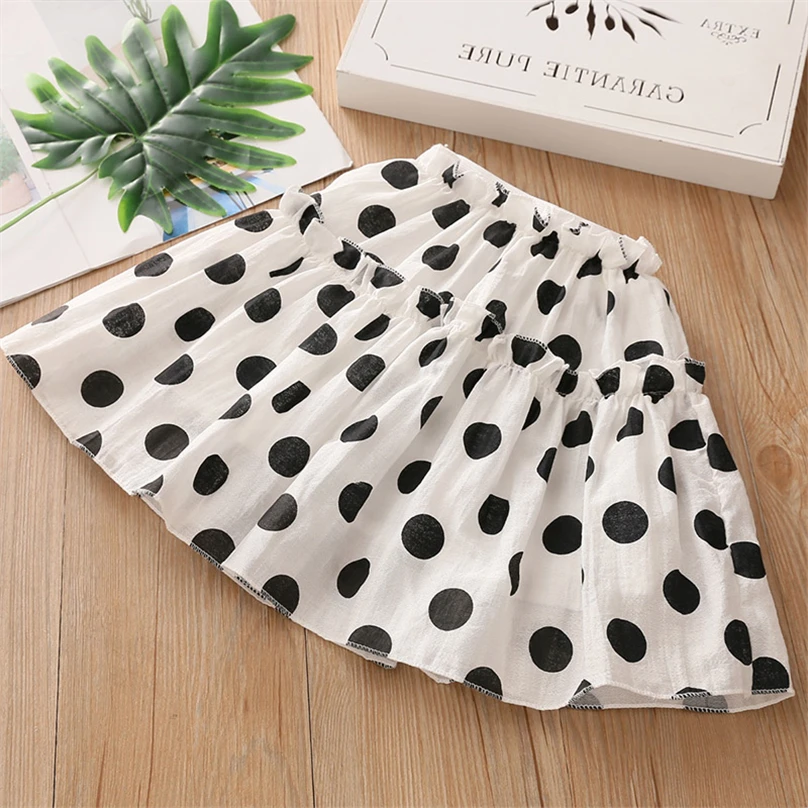 Vintage polka dot girls tutu skirt summer cotton kids clothes Girls Princess Party Ballet Dance Tulle Skirts Pettiskirt children |