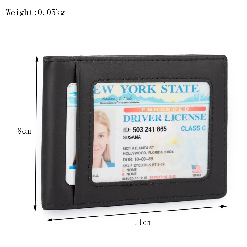 Мужские короткие кошельки из натуральной кожи мужской держатель для карт зажим