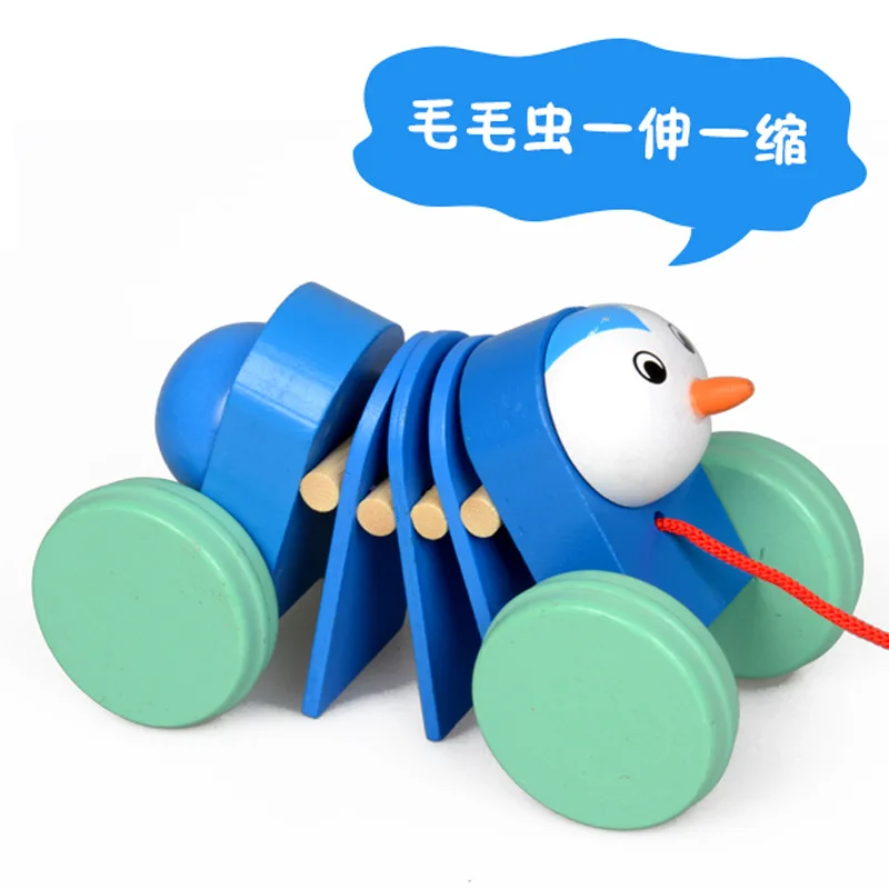 Детские игрушки деревянные веревки мультфильм животных возможность понять