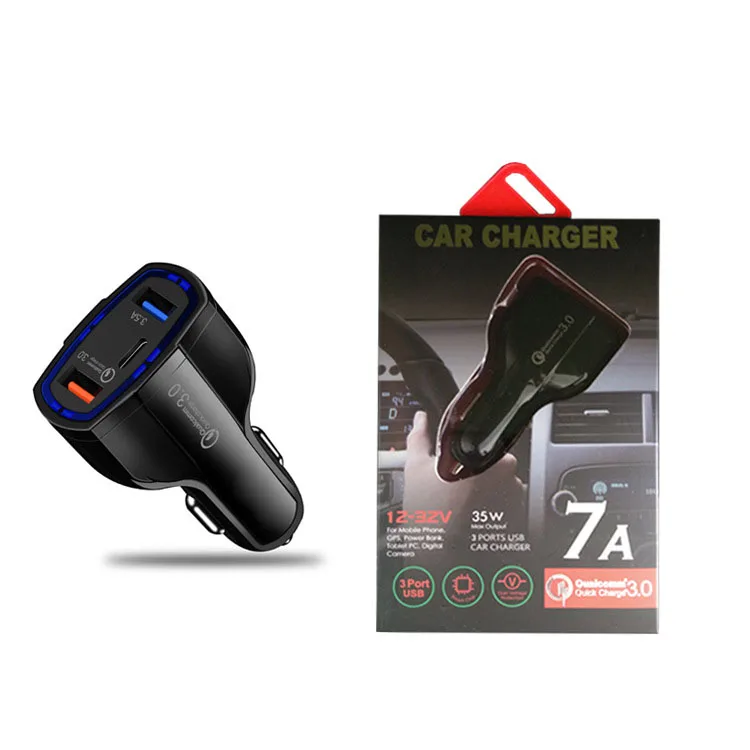 QC3.0 Dual USB быстрая зарядка мобильный телефон зарядное устройство 5 В 7A подходит для
