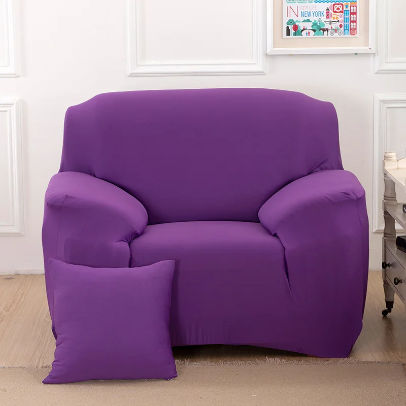 Purple one seat Эластичный чехол на диван Чехлы для диванов Дешевые Хлопок диванных чехлов для Гостиная покрывало на диван, кушетку Ipad Mini 1/2/3/4 местный - Цвет: Purple one seat
