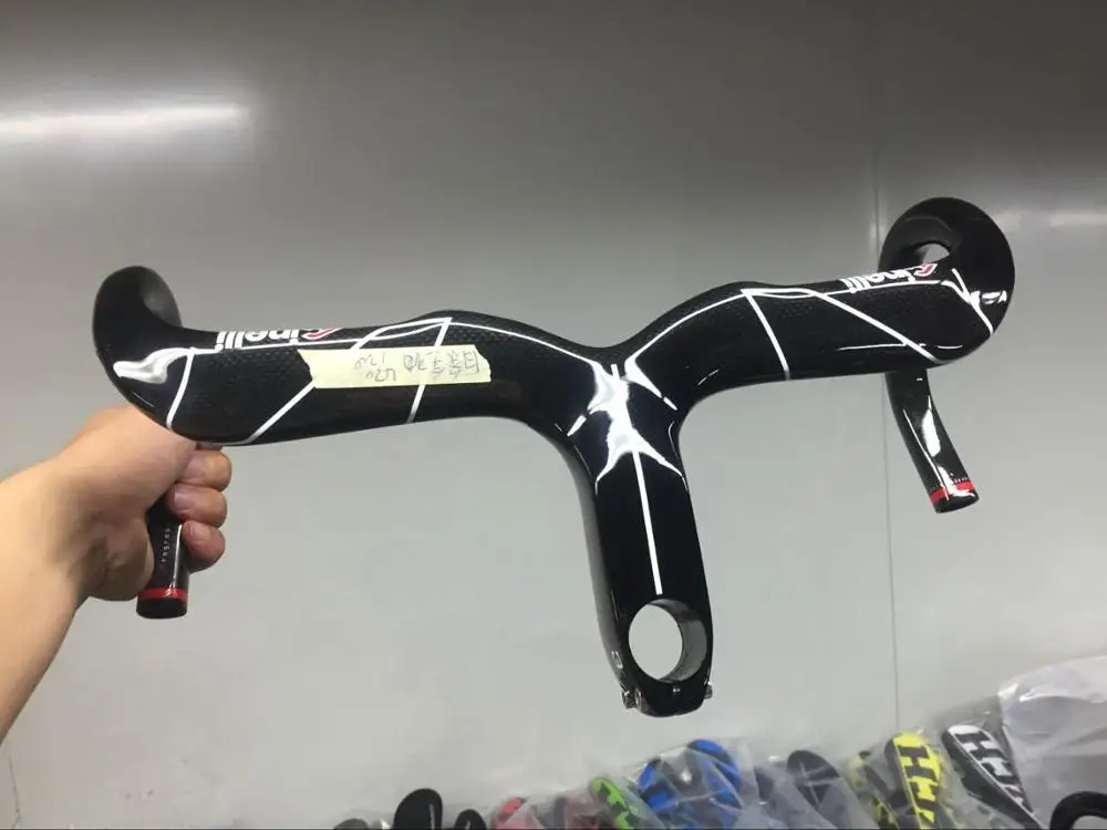 Ram 3 Cinelli Ram 2 Ram3 полностью углеродное волокно дорожный Интегрированный руль с углеродным стержнем многоцветный руль глянец - Цвет: Ram 3