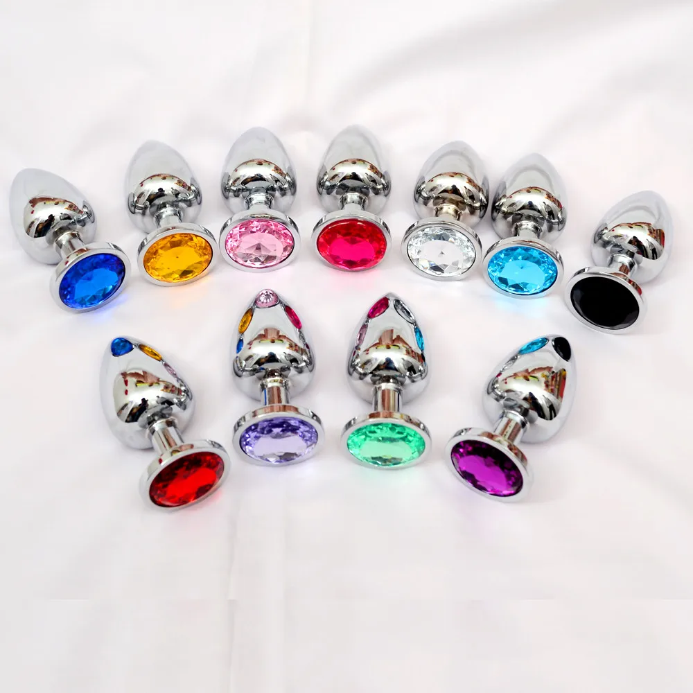 1 шт. Анальная пробка Berg Кристалл Серебряный цвет металлический задний Двор
