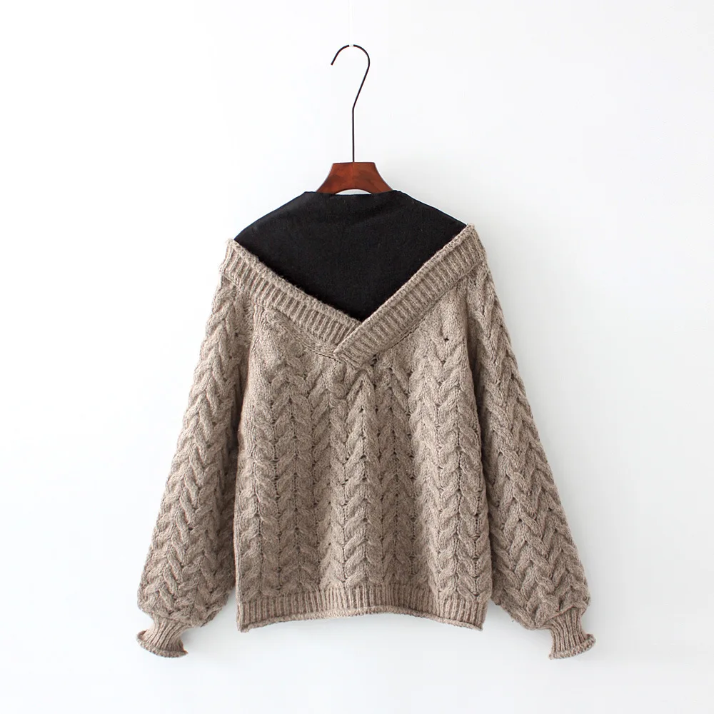 Watialady 2017 O Neck Knitted Pullover Sweater Women Hollow Out Soft Jumper Pull Femme Autumn Winter Warm Knitting | Женская одежда