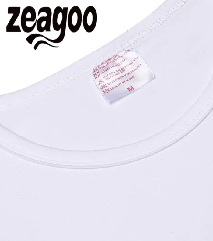 Zeagoo узор Повседневное одноцветное Plain Crew Neck Slim Fit мягкий короткий рукав Футболка