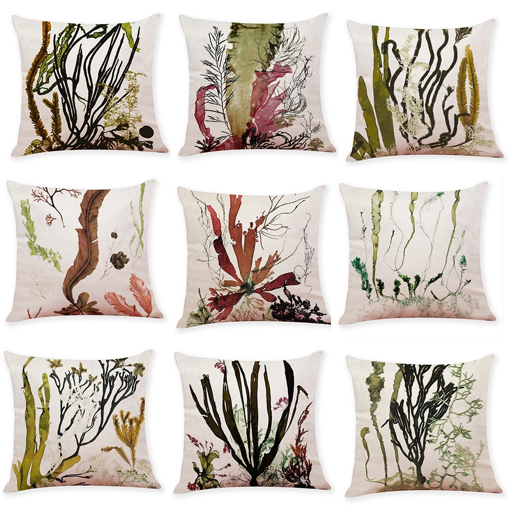 

Fort Hope Green Leaves Cushion Cover Decorative Christmas PillowCase Sofa Seat Throw Pillows Car Pillowcase Bed Pillow Case