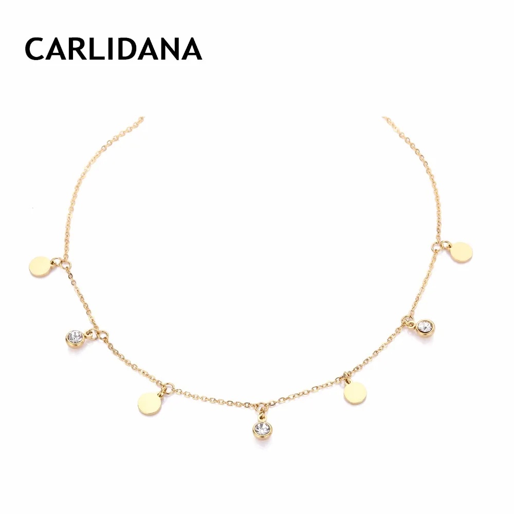 05068 Нержавеющая сталь Neckalce для Для женщин золото Цвет цепи Цепочки и ожерелья с