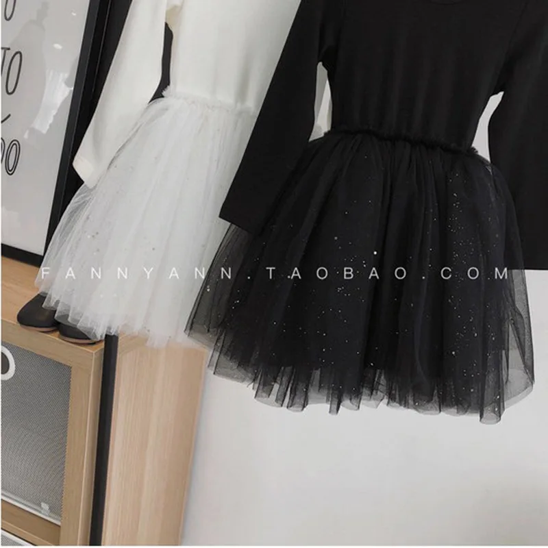 SFS-209 Sengfei/Новое Осеннее милое Сетчатое платье принцессы до колена с длинными