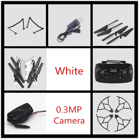 0.3mp camera-white KY601S RC вертолет Дрон с камерой HD 1080P wifi FPV селфи Дрон Профессиональный складной Квадрокоптер 20 минут работы от батареи - Цвет: 0.3mp camera-white