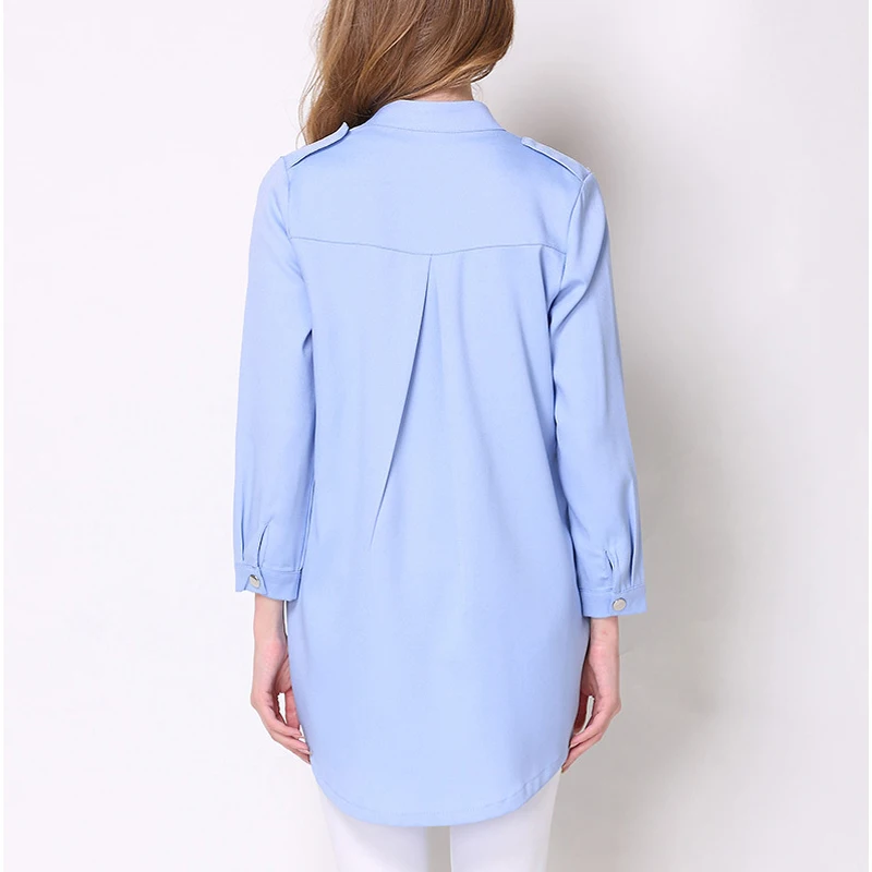 Простые женские пальто женская верхняя одежда синего цвета и хаки длинные рукава