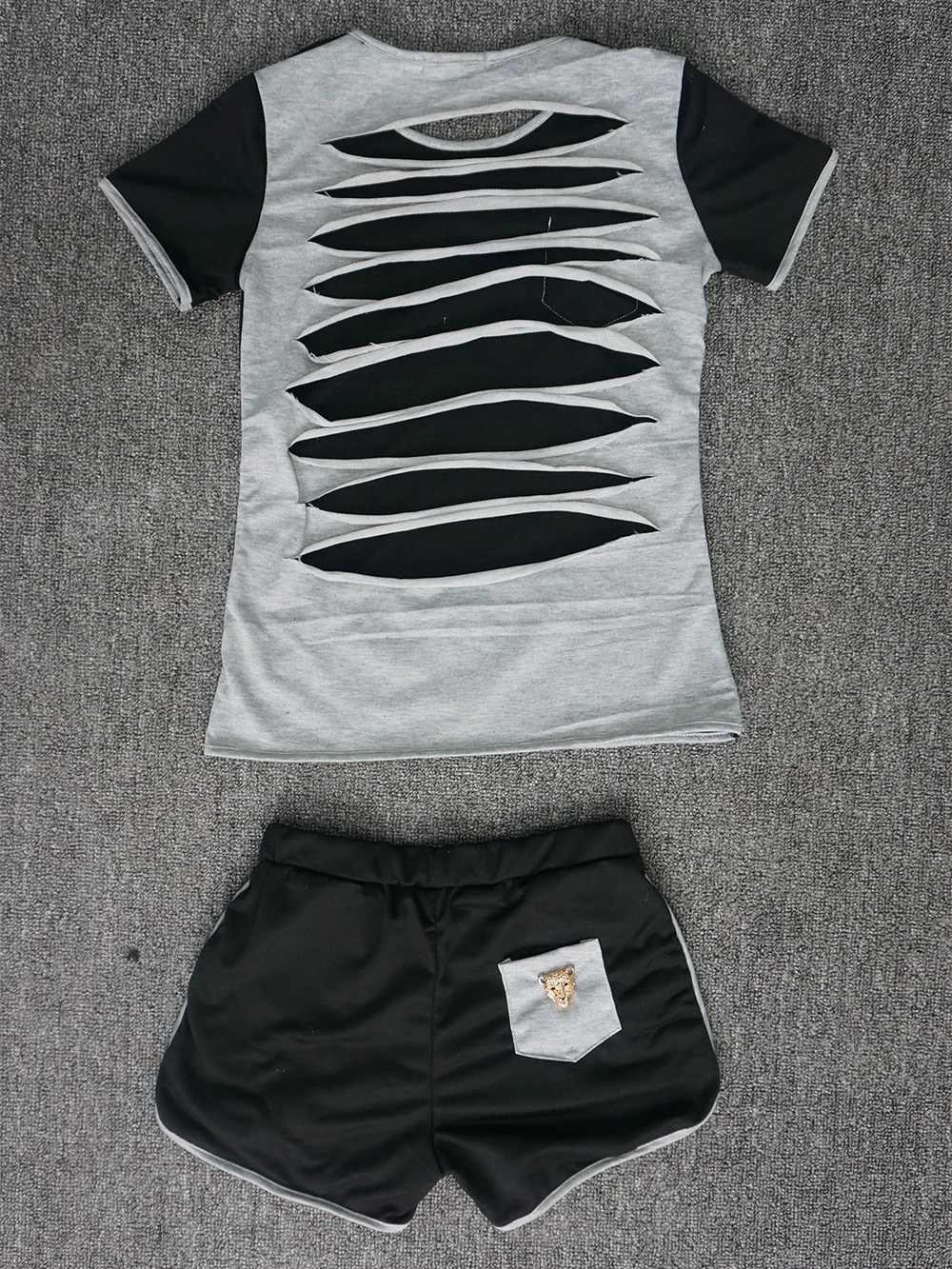 Новинка 2017 сексуальный комплект из 2 предметов женские черные брюки и