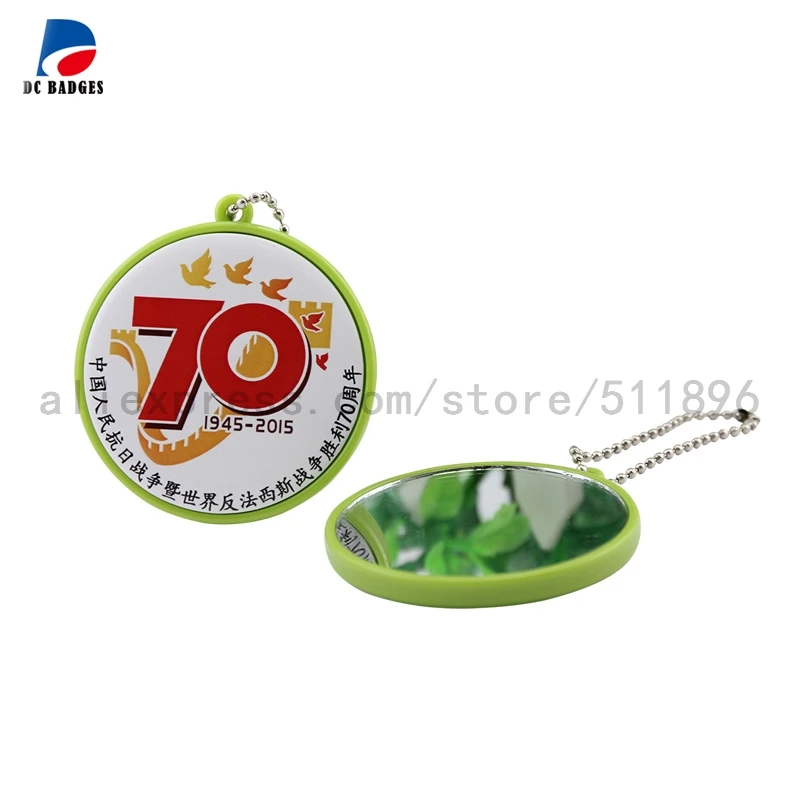

100sets 2-1/4" 58mm Mirror Button Keyring material for button maker