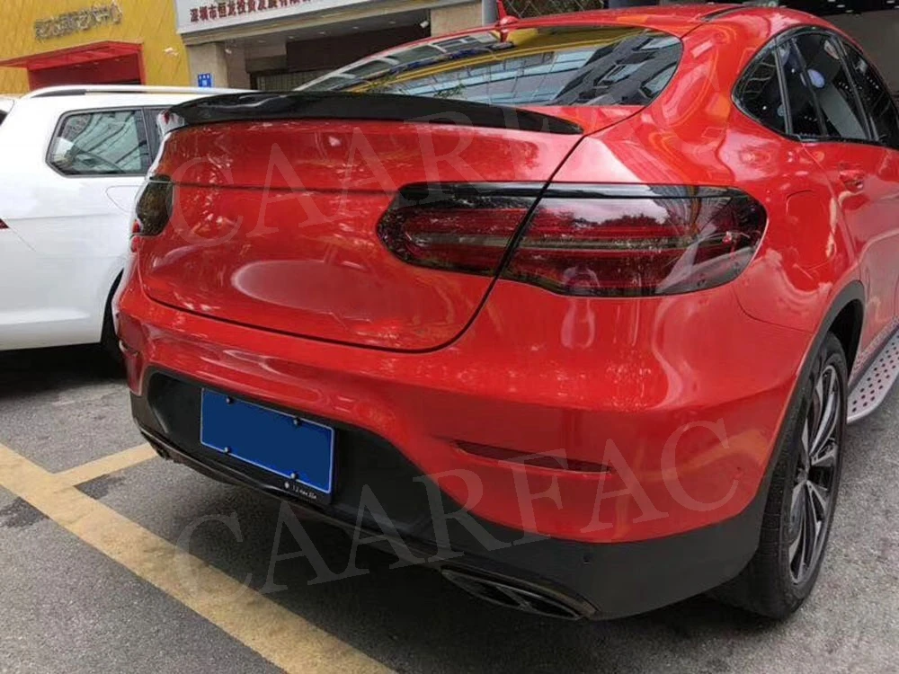 W253 углеродного волокна задний спойлер для Mercedes Benz класса GLC купе C253 GLC250 GLC300 GLC350 стайлинга автомобилей