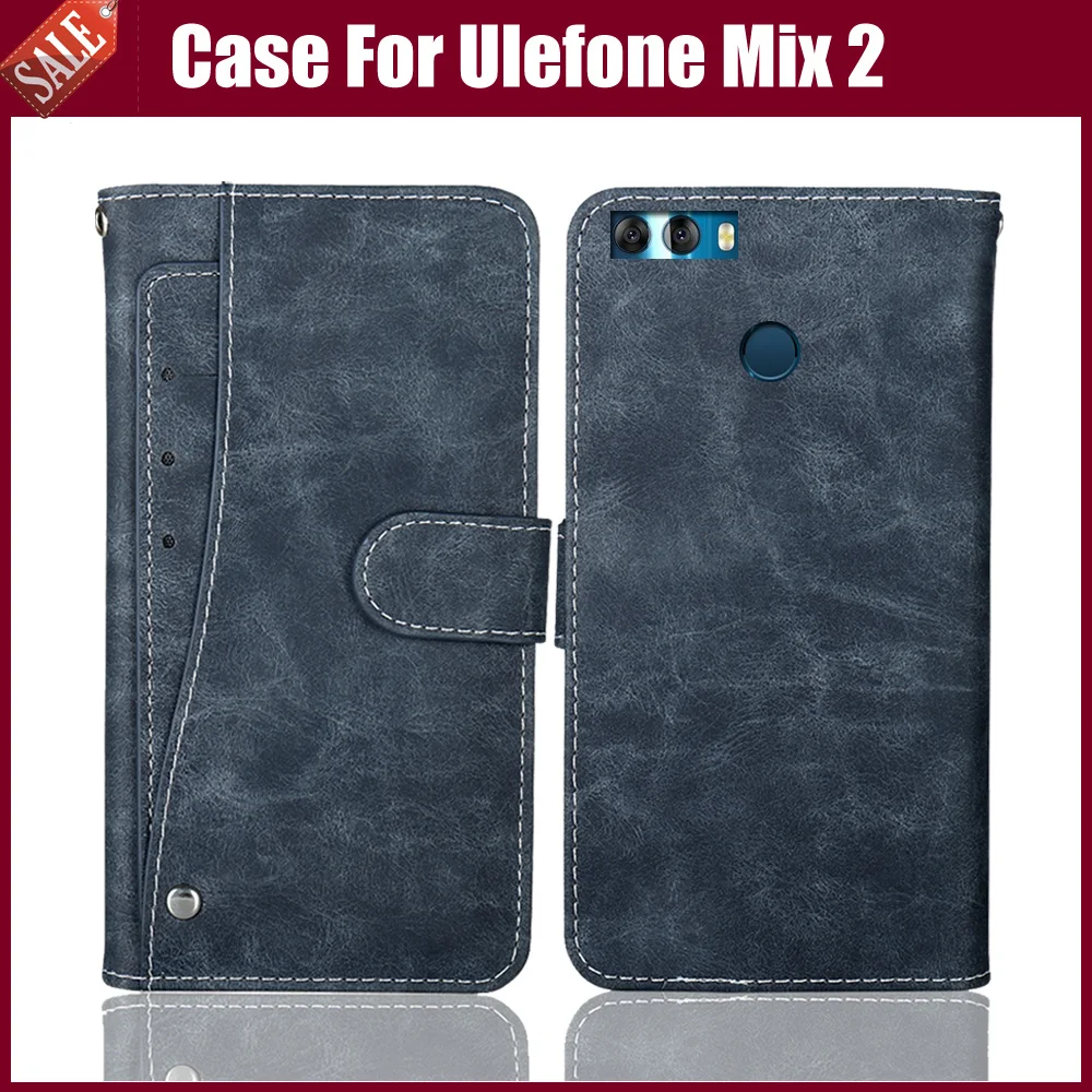 Новый дизайн! Роскошный чехол-кошелек Ulefone Mix 2 винтажный флип-чехол для телефона с