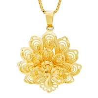 vintage boho jewelry 100 24k gold peacock pendant sweater necklace fashion pendants necklaces for women 2018 wedding gifts