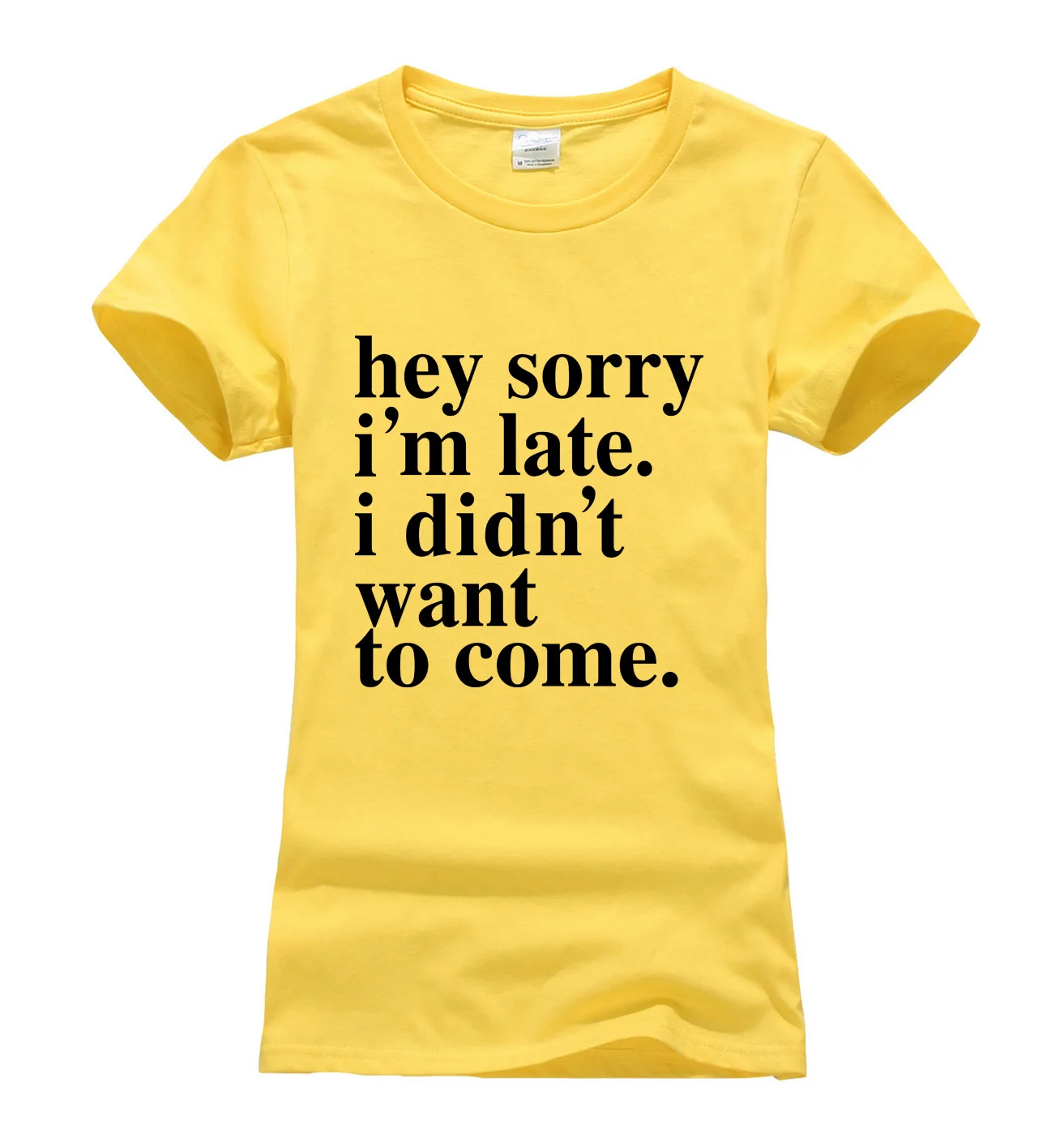 Мне очень жаль что я опоздала. Я не хотел прибыть. Забавная футболка Новое