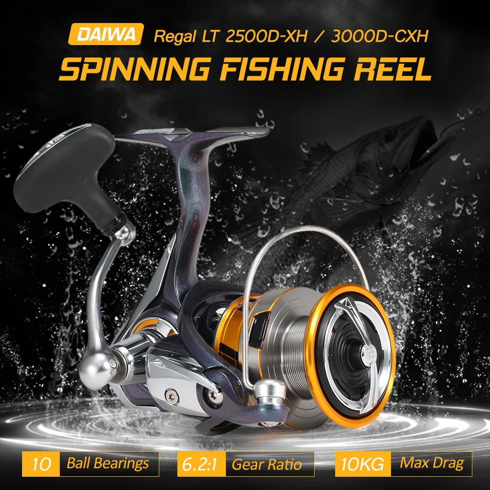 

DAIWA Regal LT 2500D-XH / 3000D-CXH 10 Ball Bearings Spinning Fishing Reel Tackle True Carbon Frame