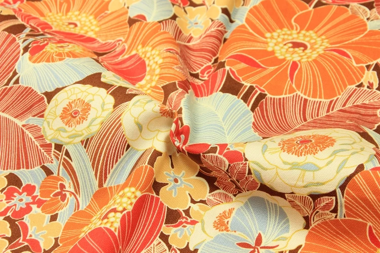 Nordic Style 100% Cotton Fabric Beautiful Floral Prints DIY for Cushion Cover/Dress/Handbag Oxford | Дом и сад