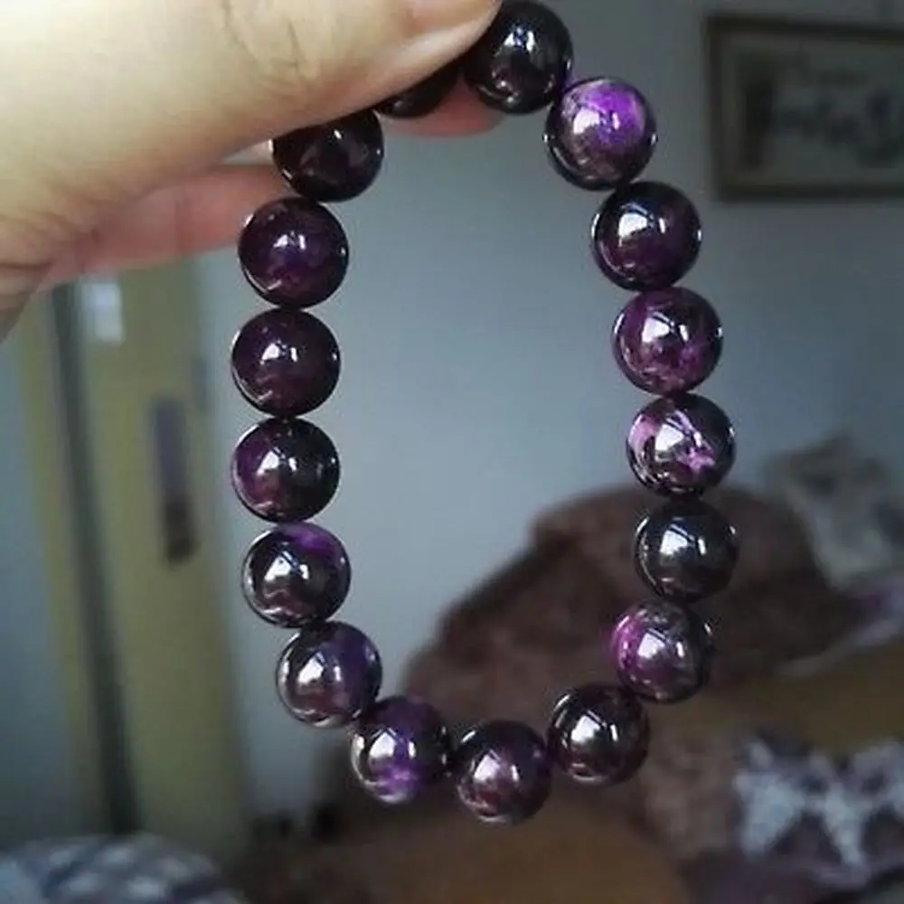 Top Quality Natural Purple Sugilite Gems Round Beads Bracelet 13mm AAAA Genuine Healing Charming Stone AAAAA | Украшения и