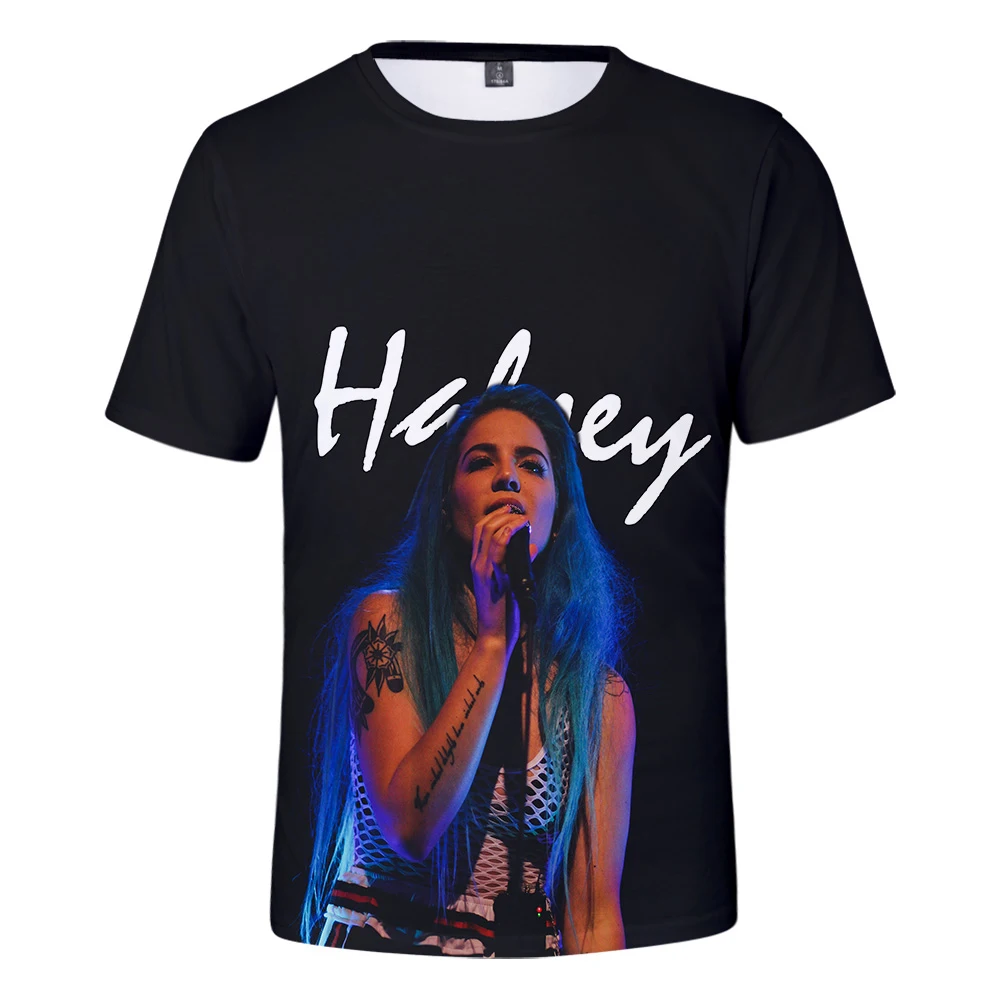3D футболка Halsey Горячая фильм 3D Футболка Мужская/женская летняя Harajuku kawaii футболка с холзи 3D