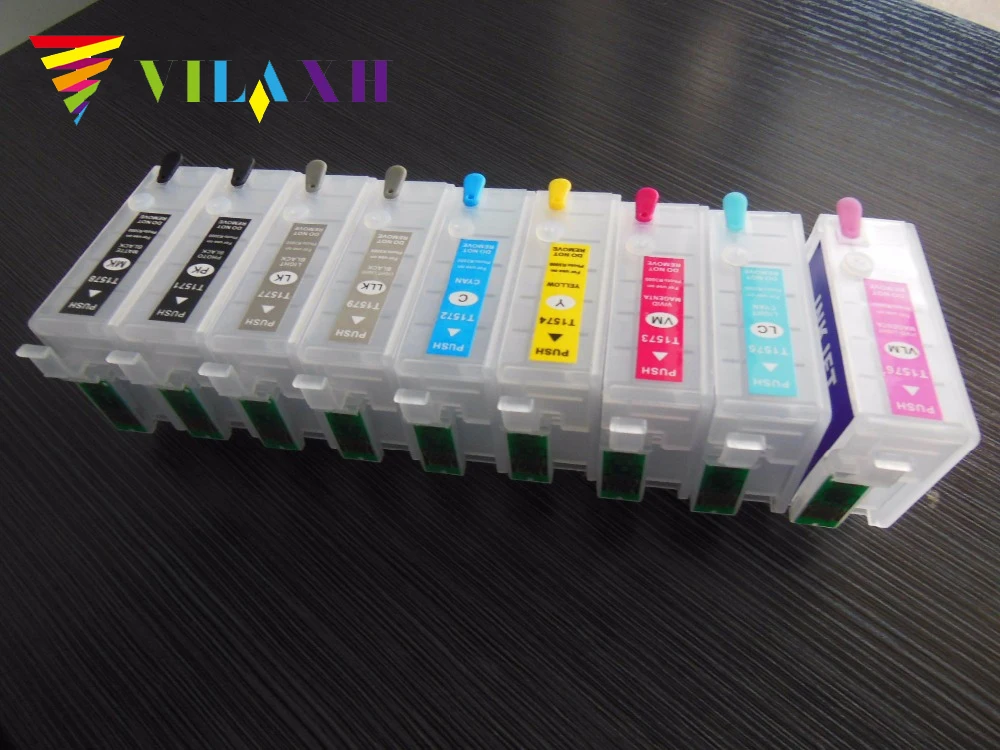 Vilaxh 9 шт. пустой картридж T7601 для epson p600 заправляемые чернильные картриджи Epson Surecolo