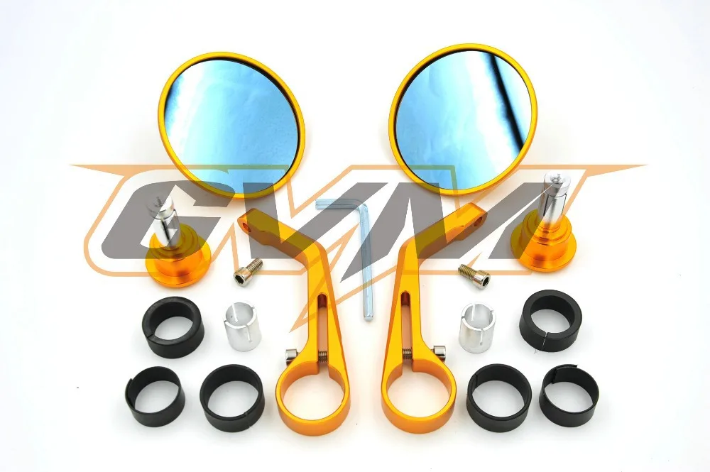 Free shipping vintage classic Golden CNC rear view mirror back For all motorcycles fit inside diameters of 13 or 17mm | Автомобили и