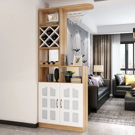 A Wood color Современный минималистичный мульти-функция один выставочная модель с отделениями отель Гостиная коммерческая мебель бар винный шкаф украшения - Цвет: A Wood color