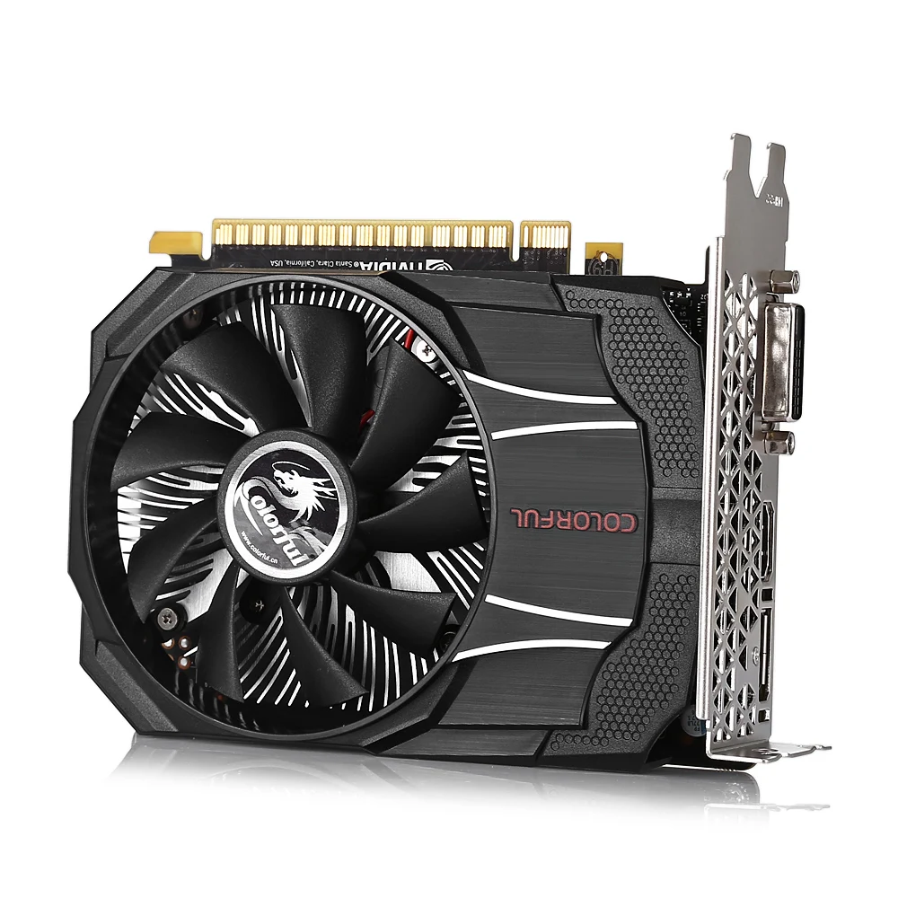 Красочная игровая видеокарта GTX1050 Mini OC 2G 7000 МГц/2 ГБ/128 бит/GDDR5 PCI Express 3 0X16 для