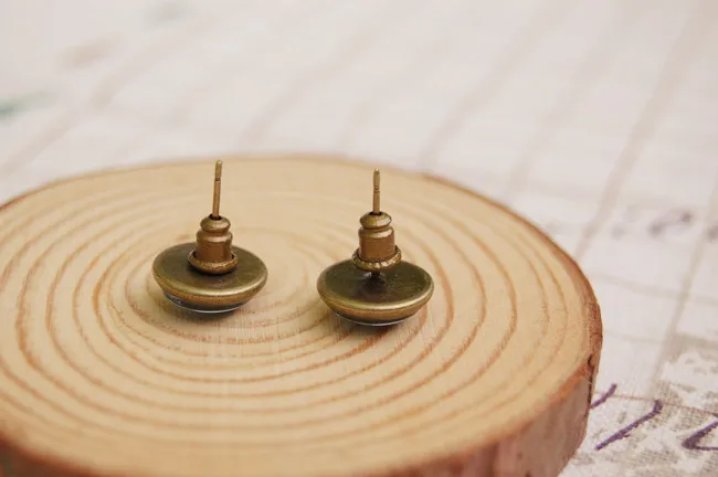 12 парт/лот синие тона белый дождь Винтажные серьги-гвоздики для девочек